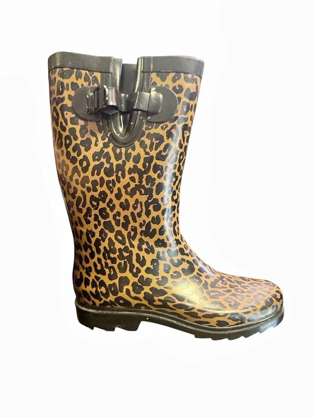 Leopard Print Rain Boots US 9